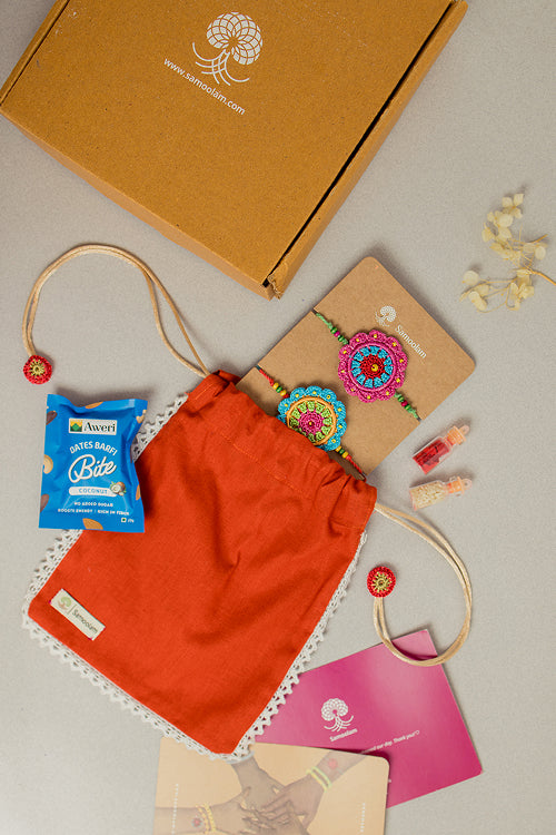 Samoolam Rakhi & Lumba Rose (Set Of 2)