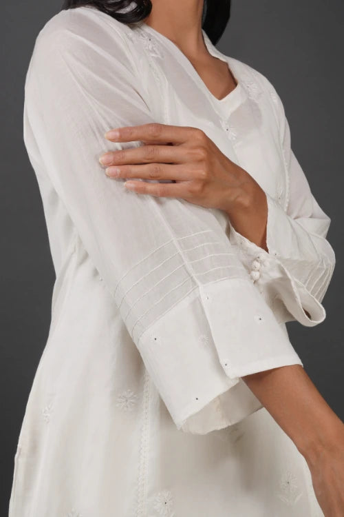 Phae Grace Pearl White Kurta