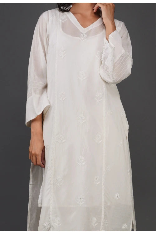 Phae Grace Pearl White Kurta