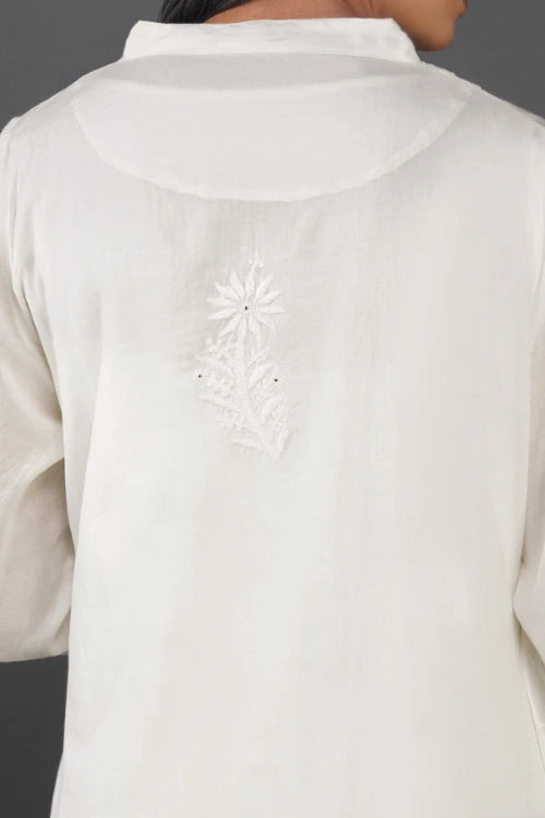 Phae Grace Pearl White Kurta
