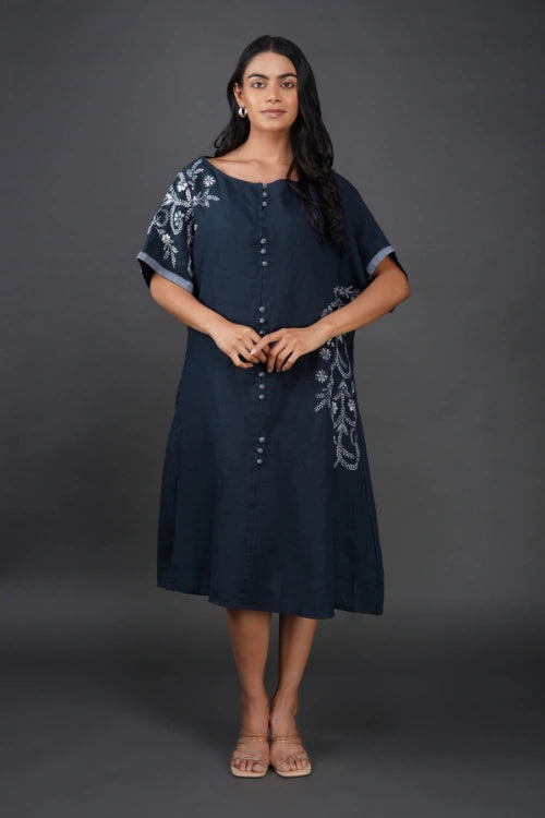 Phae Jasmine Navy Blue Kaftan
