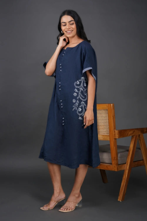 Phae Jasmine Navy Blue Kaftan