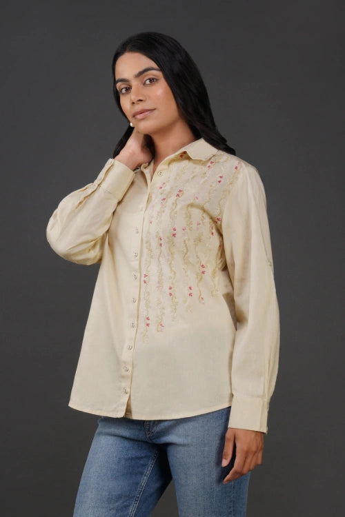 Phae Mona Cream Shirt