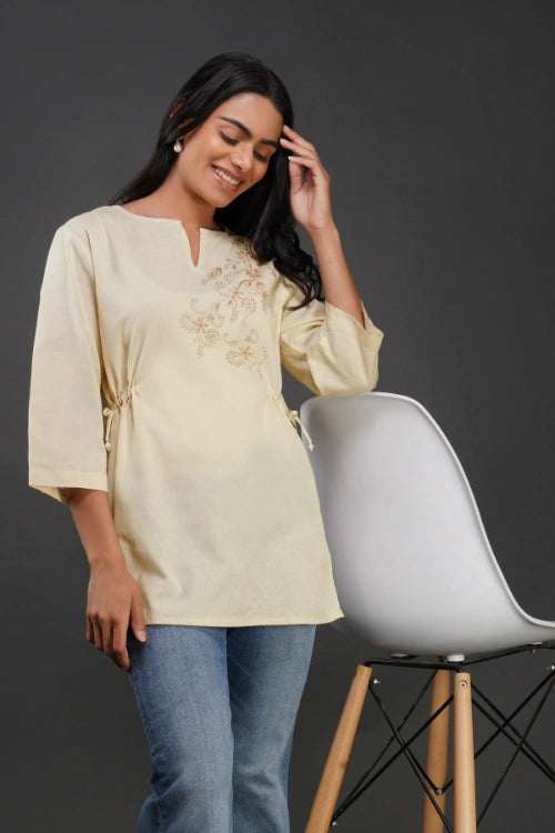 Phae Nargis Cream Top