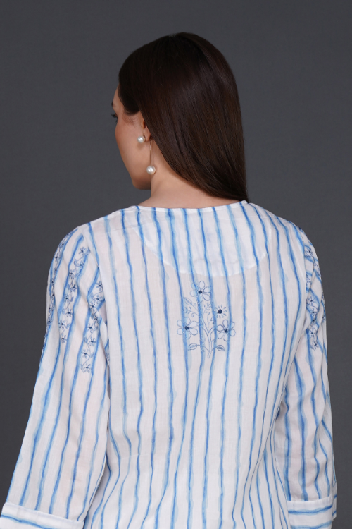 Phae Alina Kurta In Cotton Stripe