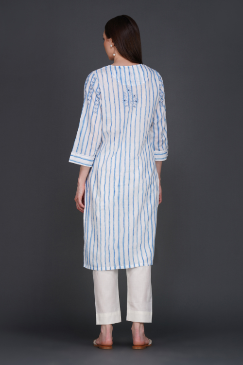 Phae Alina Kurta In Cotton Stripe