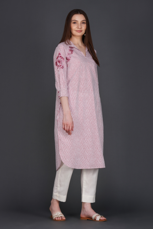 Phae Falak Cotton Kurta In Stripe