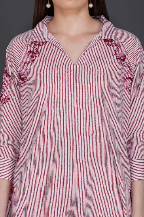 Phae Falak Cotton Kurta In Stripe