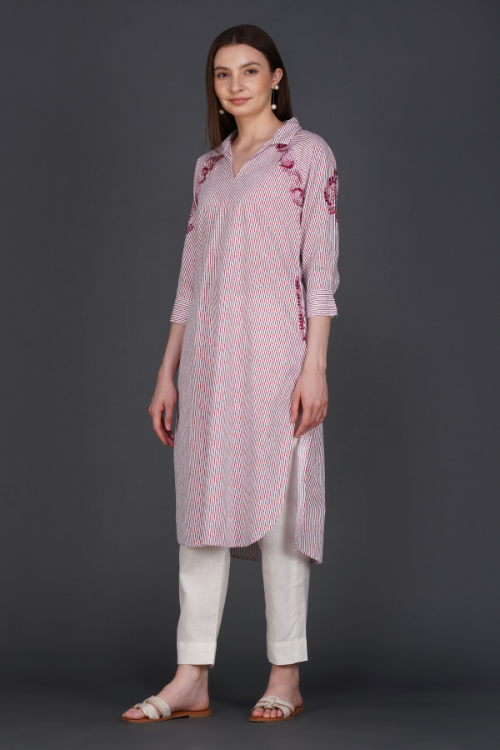 Phae Falak Cotton Kurta In Stripe