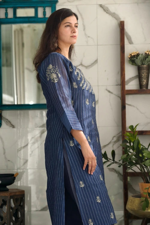 Phae Ananay Co-Ord Set In Sapphire Blue