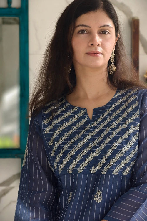 Phae Ananay Co-Ord Set In Sapphire Blue