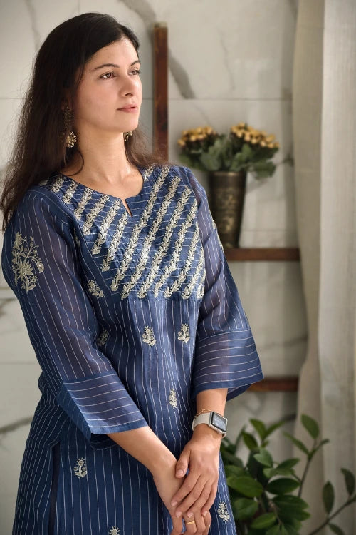 Phae Ananay Co-Ord Set In Sapphire Blue