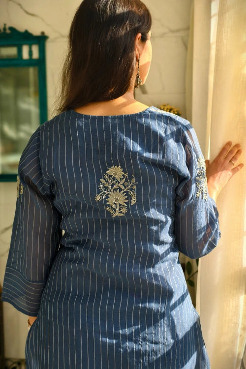 Phae Ananay Co-Ord Set In Sapphire Blue