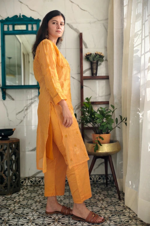Phae Ishani Co-Ord Set In Amber
