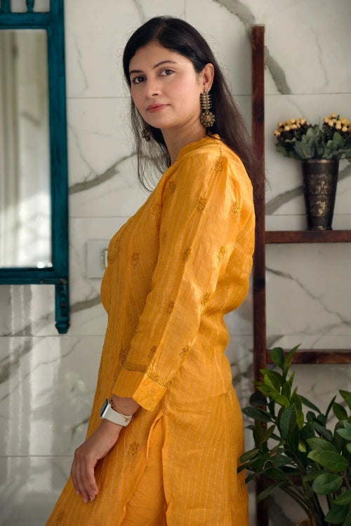Phae Ishani Co-Ord Set In Amber