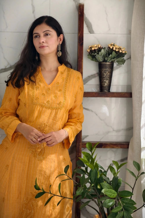Phae Ishani Co-Ord Set In Amber