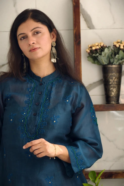 Phae Prisha Co_Ord Set In Teal Green