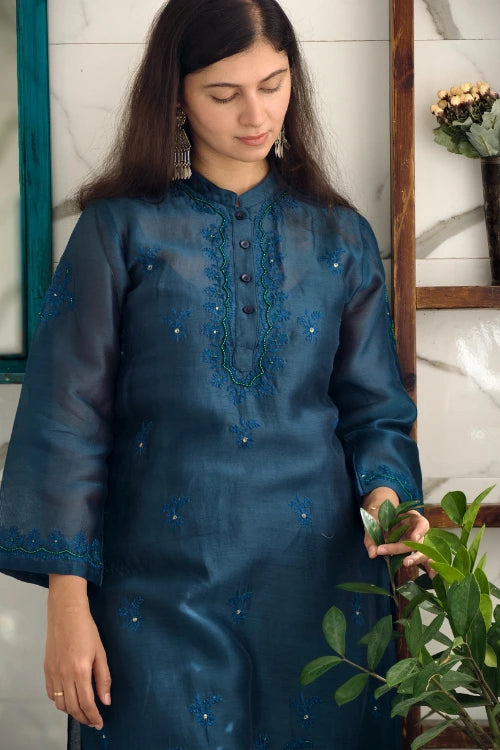 Phae Prisha Co_Ord Set In Teal Green