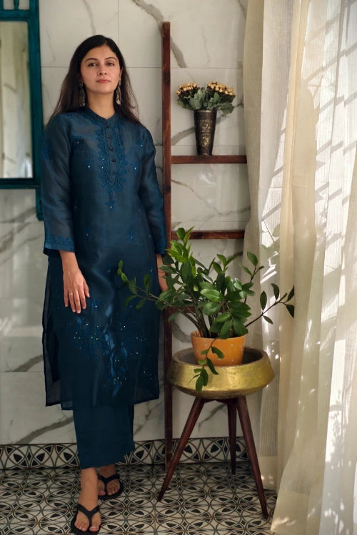 Phae Prisha Co_Ord Set In Teal Green