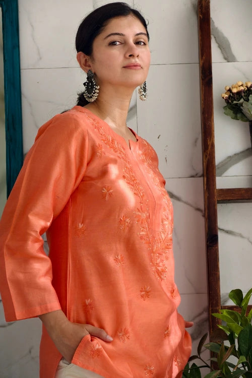 Phae Shreya Top In Pastel Coral