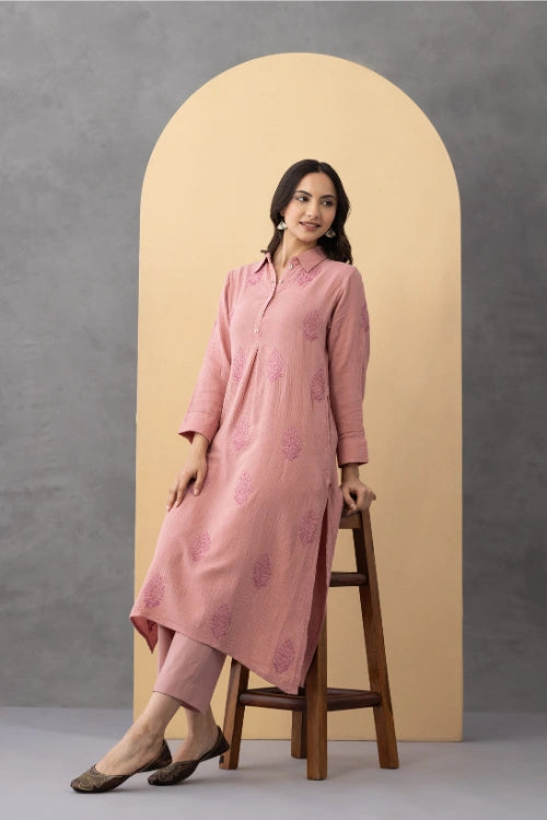 Phae Daisy Cord Set In Cotton Crinkle