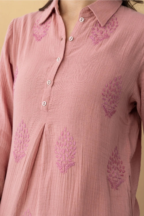 Phae Daisy Cord Set In Cotton Crinkle