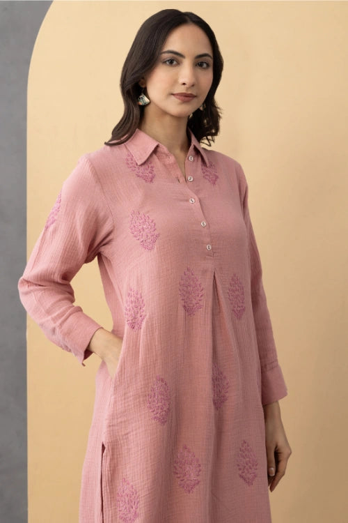 Phae Daisy Cord Set In Cotton Crinkle