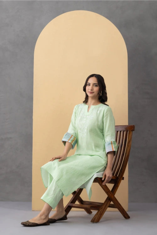 Phae Rose Co-Ord Set In Cotton Crinkle