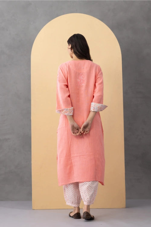 Phae Ziinia Kurta In Crinkle Cotton