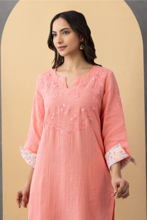 Phae Ziinia Kurta In Crinkle Cotton