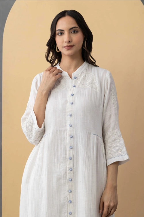 Phae Iris Kurta In Crinkle Cotton