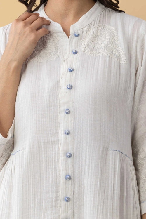Phae Iris Kurta In Crinkle Cotton