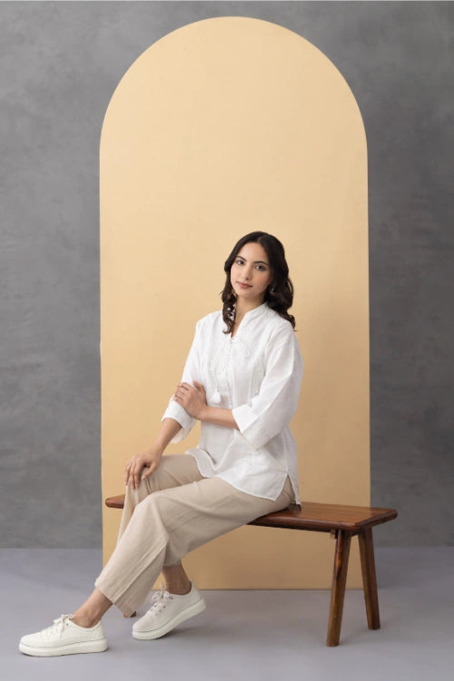 Phae Daffodil  Linen Top