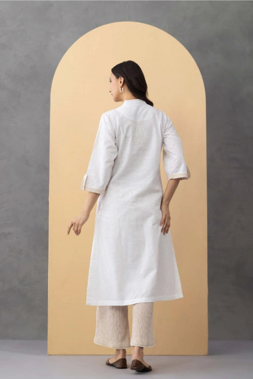 Phae Carnation Kurta In Linen