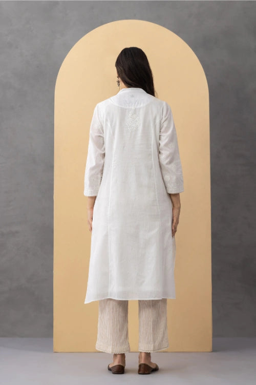 Phae Orchid Kurta In Cotton Mulmul