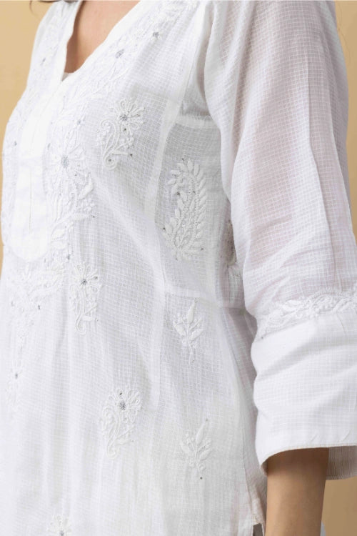 Phae Nigelle Kurta In Cotton Self Check