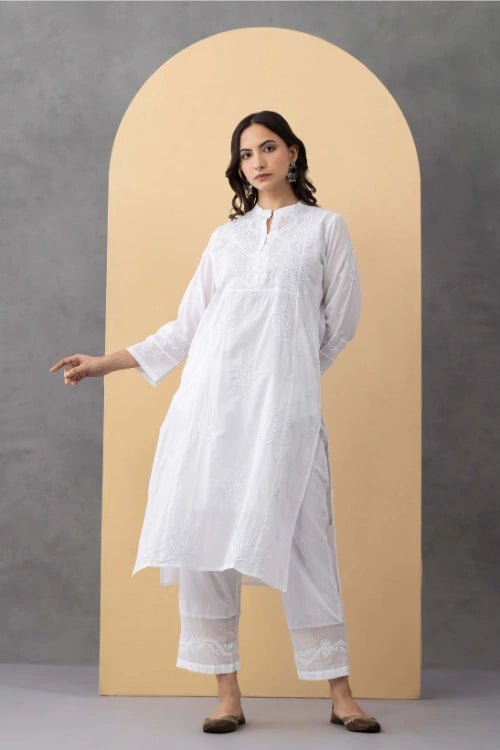 Phae Sunflower Kurta In Mulmul