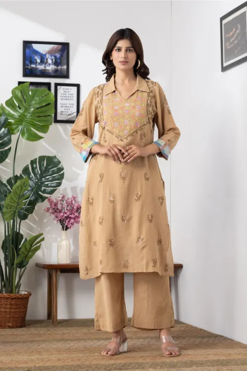 Phae Naima Co-Ord Set In Crinkle Cotton