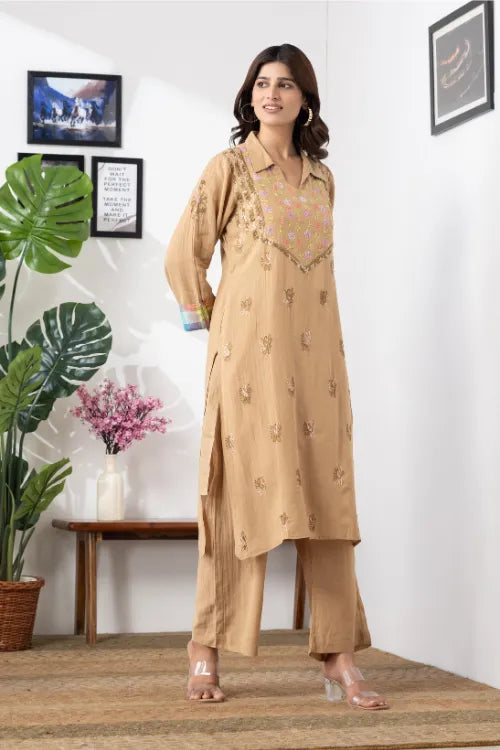 Phae Naima Co-Ord Set In Crinkle Cotton
