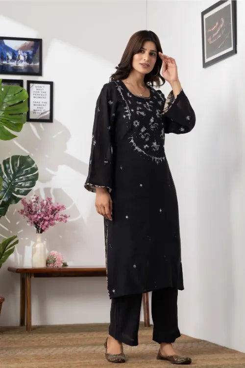 Phae Naina Co-Ord Set In Crinkle Cotton