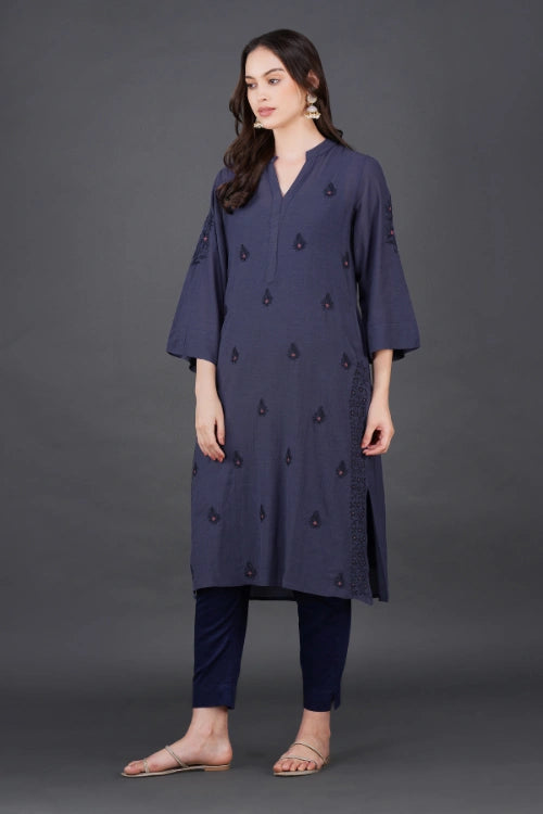 Phae Anaya Blue Grey Kurta