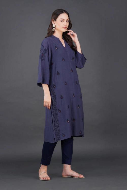Phae Anaya Blue Grey Kurta