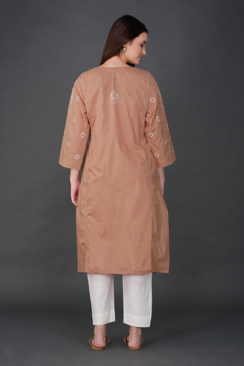 Phae Avani  Cotton Kurta With Hand Chikankari Embroidery