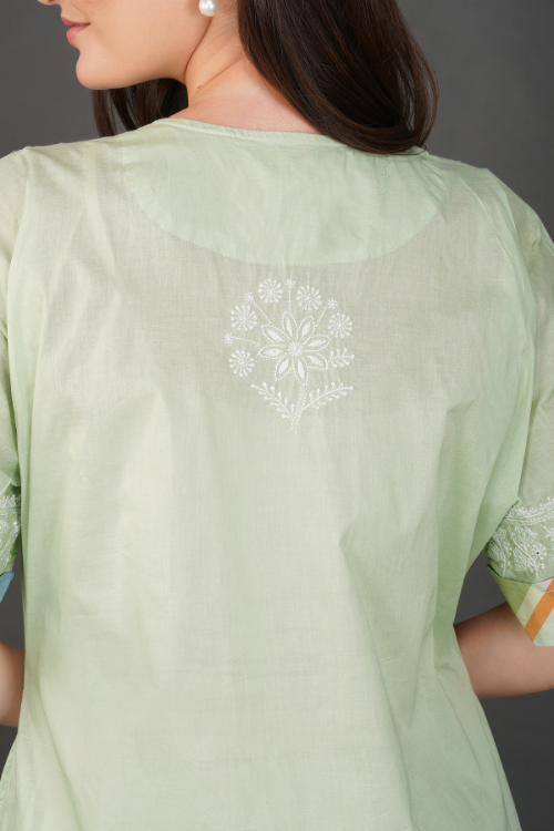 Phae Mira Kaftan Cotton With Hand Chikankari