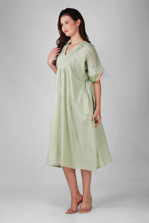 Phae Mira Kaftan Cotton With Hand Chikankari