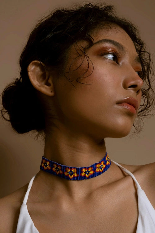 Melo Studio Phool Vali Hand Beaded Choker