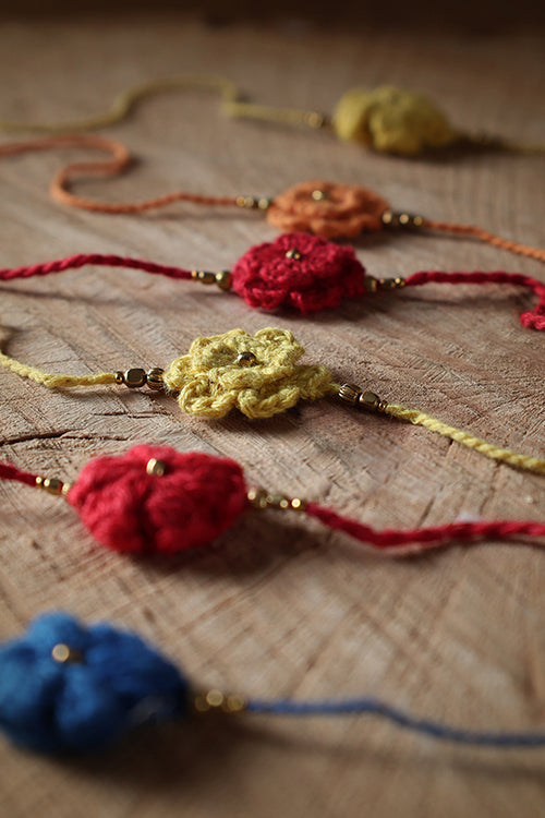 Himalayan Blooms Pk Of 6 Moti Rakhi