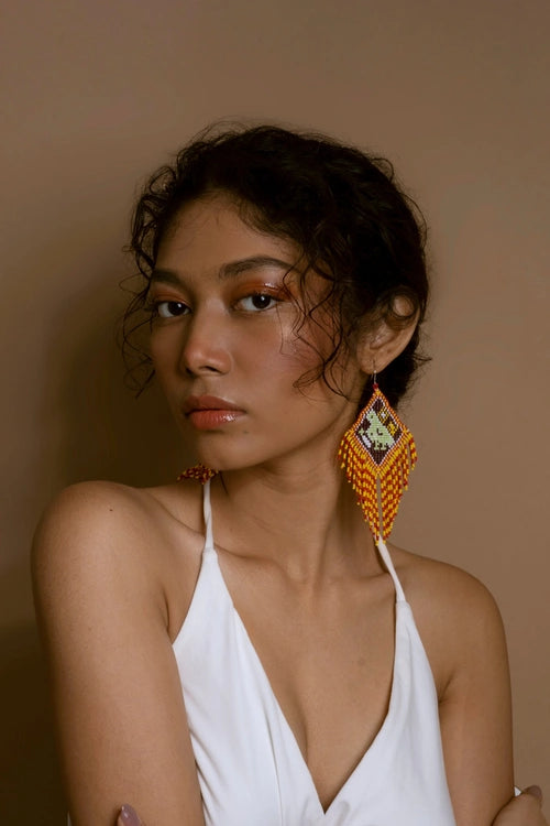 Melo Studio Popat Hand Beaded Earrings
