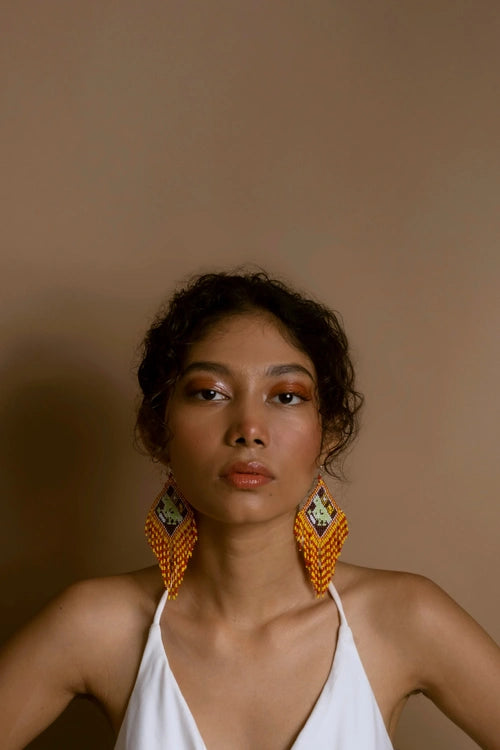 Melo Studio Popat Hand Beaded Earrings