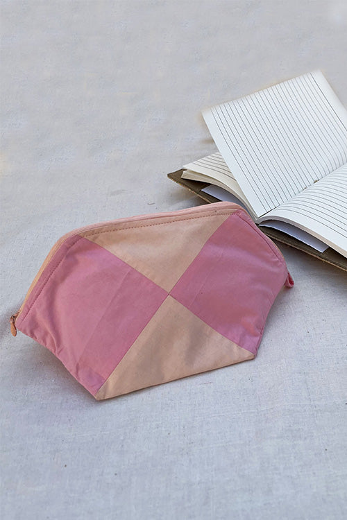 Okhai "Sandooq" Pure Cotton Patch-patterned Pouch